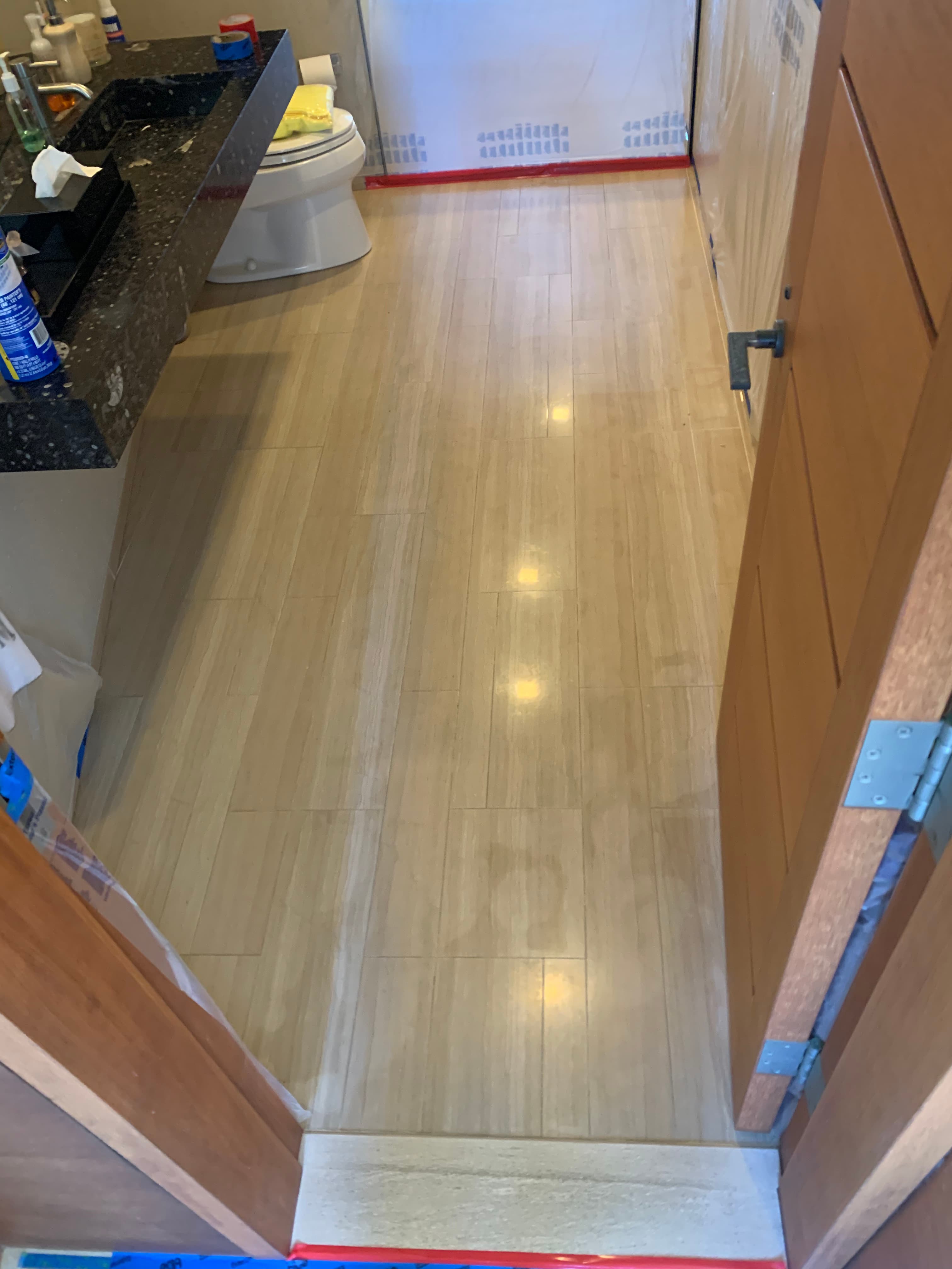 Before: Bathroom Floor Tile